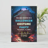 不気味な森のジャック – O'ランタンヴィンテージハロウィーン 招待状 (スタンド正面)