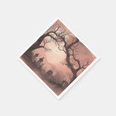 不気味な森のハロウィーン スタンダードカクテルナプキン (角)