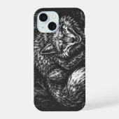 不気味な森の狐 ― BurnsInHell作 iPhone 15ケース (裏面)