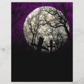 不気味な森ハロウィンスクラップブック紙 (正面)