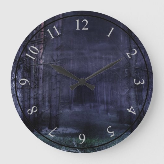 不気味な森 ラージ壁時計 (正面)