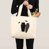 不気味な棺 ラージトートバッグ (正面(商品))
