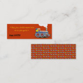 不気味な機関車-子供へしおり コーリングカード (正面/裏面)