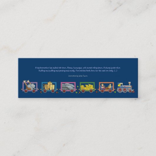 不気味な機関車-子供へしおり コーリングカード (正面)