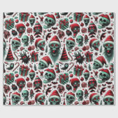 不気味な死んだクリスマスパターン ラッピングペーパー (フラット)