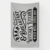 不気味な死んだ朝食ハロウィーンのワードアート 横断幕 (縦)