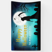 不気味な死神の死のハッピーハローウィンパーティー 横断幕 (縦)