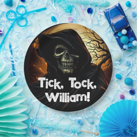 不気味な死神誕生日 ペーパープレート (パーティー)