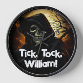 不気味な死神 壁時計 (正面)