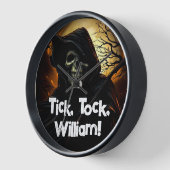 不気味な死神 壁時計 (傾斜)
