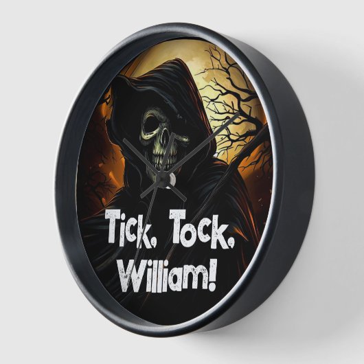 不気味な死神 壁時計 (傾斜)