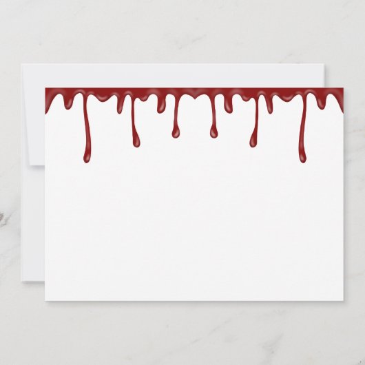 不気味な殺人ミステリーのディナーパーティー 招待状 (裏面)