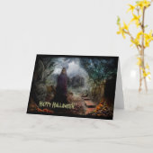 不気味な気色悪いお化け屋敷および幽霊の所有者- カード (黄色い花)