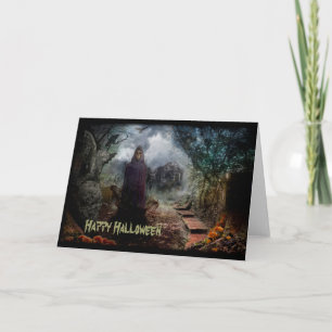 不気味な気色悪いお化け屋敷および幽霊の所有者- カード