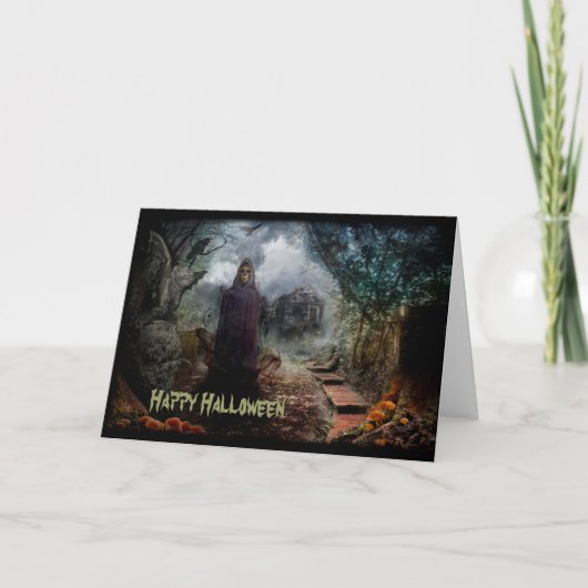 不気味な気色悪いお化け屋敷および幽霊の所有者- カード (正面)