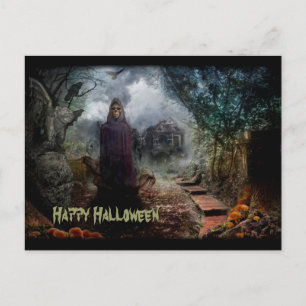 不気味な気色悪いお化け屋敷および幽霊の所有者- ポストカード