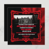 不気味な洋館殺人ミステリー・パーティ招待状 招待状 (正面/裏面)