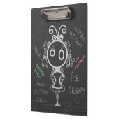 不気味な漫画かわいいタトゥーガール クリップボード (左)