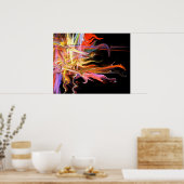 不気味な炎のフラクタルアート素晴らしポスター ポスター (キッチン)