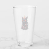 不気味な猫のキャンドル タンブラーグラス (裏面)