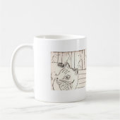 不気味な猫 コーヒーマグカップ (左)