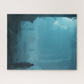 不気味な生き物が神秘的な寺に入って礼拝する ジグソーパズル (横)