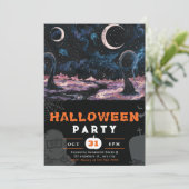 不気味な異星の風景　半月のハロウィーン 招待状 (スタンド正面)