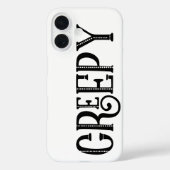 不気味な白黒お洒落ヴィンテージタイポグラフィ Case-Mate iPhoneケース (裏面)