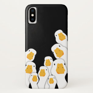 不気味な監視:宇宙からのガチョウ監視 iPhone X ケース