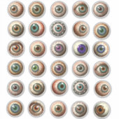 不気味な目玉のカラーイラストアート シール (正面)