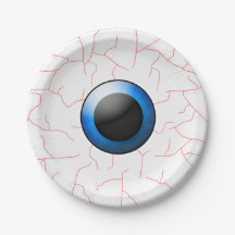 不気味な眼球ハローウィンパーティプレート