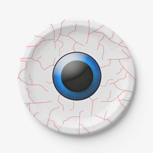 不気味な眼球ハローウィンパーティプレート ペーパープレート (正面)