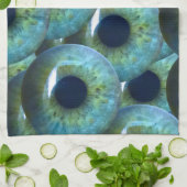 不気味な眼球 キッチンタオル (折り畳み)