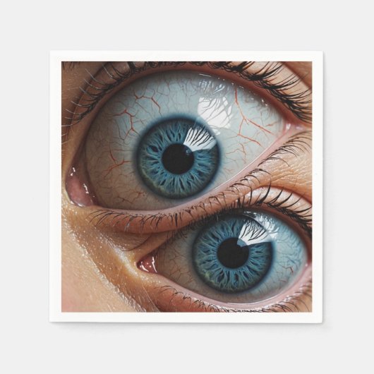 不気味な眼球 スタンダードカクテルナプキン (正面)