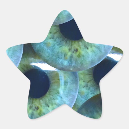 不気味な眼球 星シール (正面)