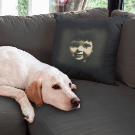 不気味な磁器の人形ハロウィンホームデコール クッション