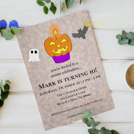 不気味な祝杯のカップケーキ ハロウィン 誕生日 招待状