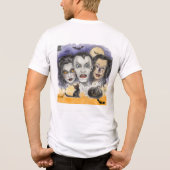 不気味な笑い仮面、黒猫の観察 トライブレンドＴシャツ (裏面)