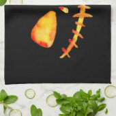 不気味な笑顔のジャックO'ランタン顔 キッチンタオル (折り畳み)