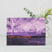不気味な紫の森のハロウィン 招待状 (スタンド正面)