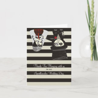 不気味な結婚式の感謝 サンキューカード