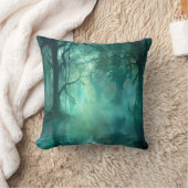 不気味な緑の湿地 クッション (ブランケット)