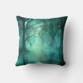 不気味な緑の湿地 クッション (裏面)