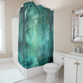 不気味な緑の湿地 シャワーカーテン (インサイチュ)
