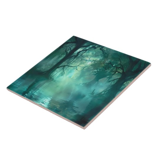 不気味な緑の湿地 タイル (側面)