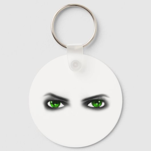 不気味な緑の目 キーホルダー (正面)