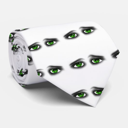 不気味な緑の目 ネクタイ (ロール)