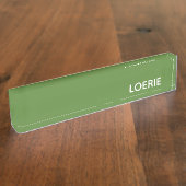 不気味な緑の色名 デスクネームプレート (側面)