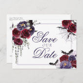 不気味な美しさ | ゴシックバラとこうもり結婚ズ 案内ポストカード (正面/裏面)