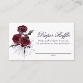 不気味な美しさ |ゴシックフローラこうもりおむつラッフル エンクロージャーカード (正面)